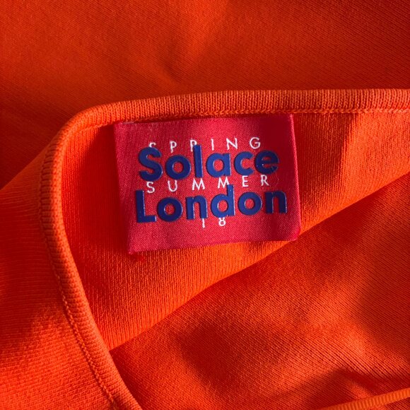 Solace London Bright Orange Halterneck Top - US 2 - Picture 5 of 6